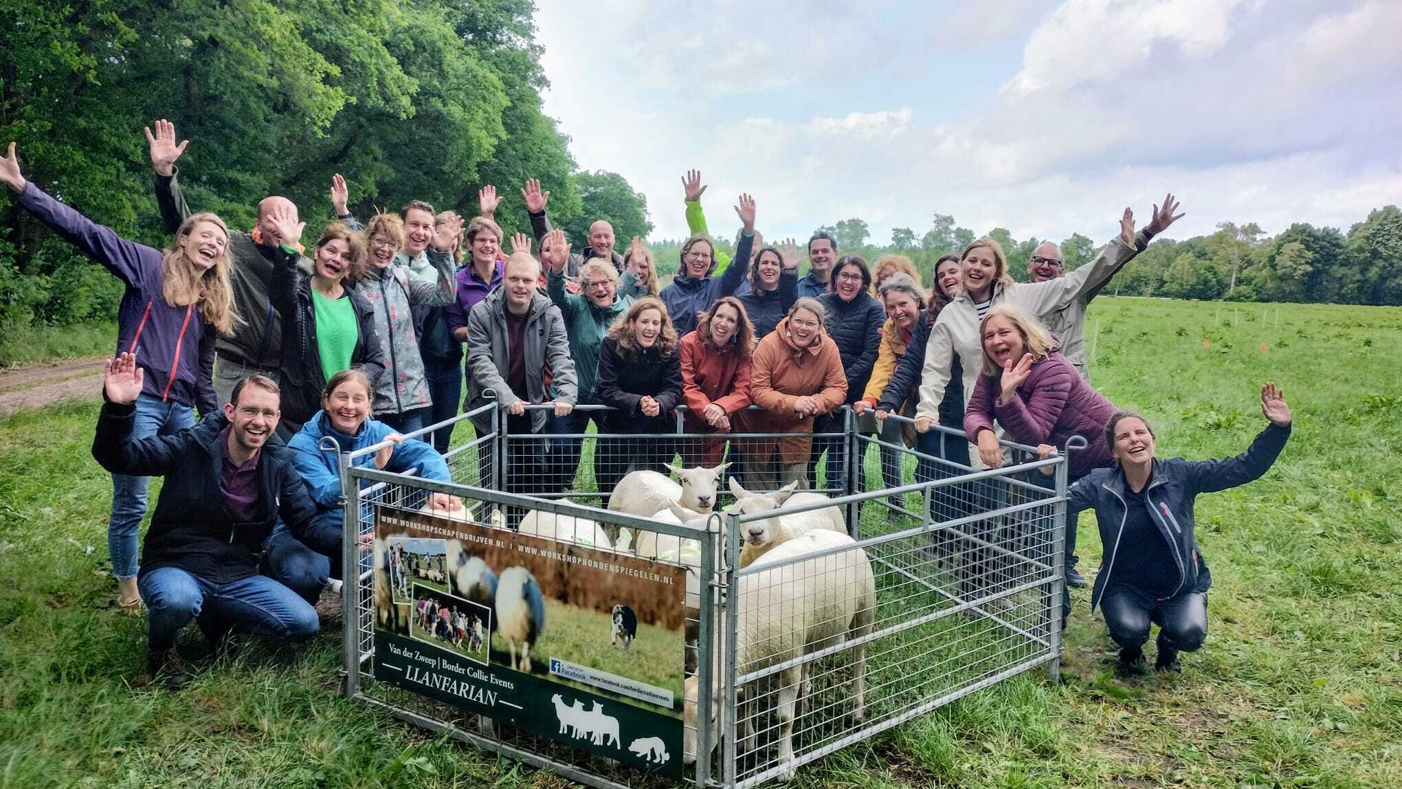 Schapendrijven groepsfoto