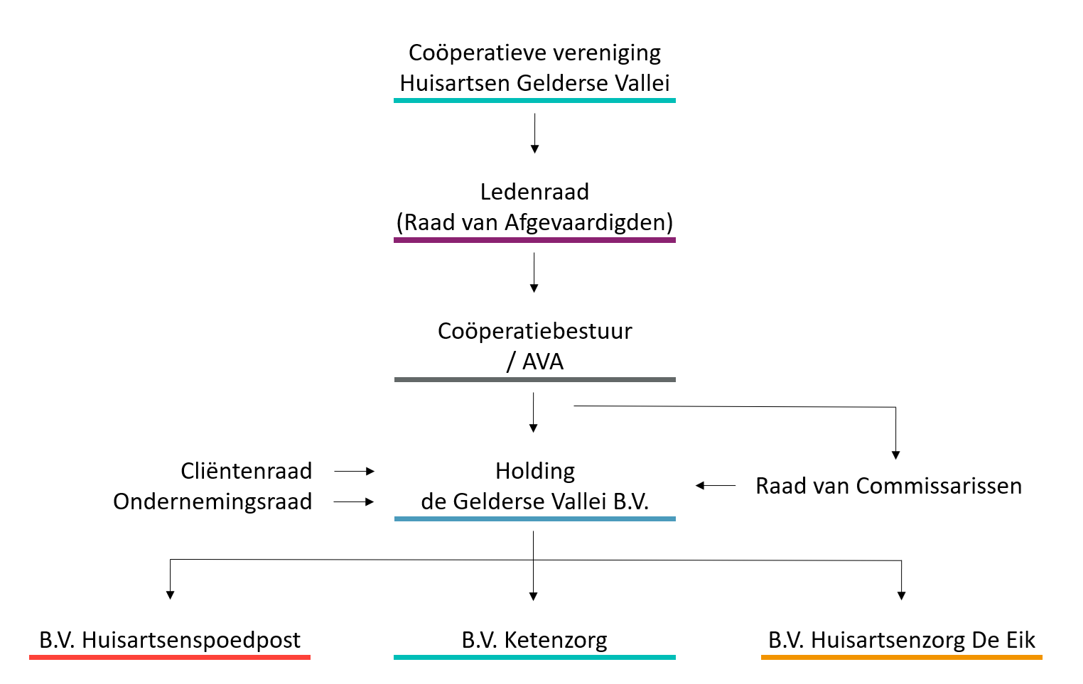 Organogram Huisartsen Gelderse Vallei